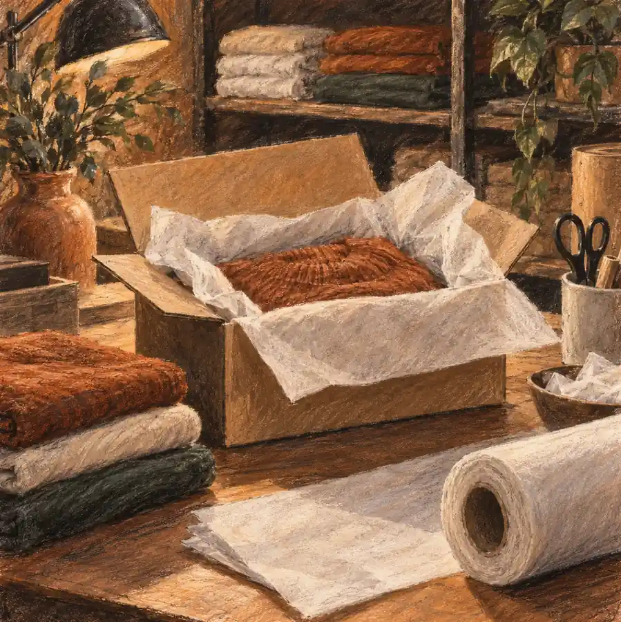 Illustration of online retail businesses equipment and workspace